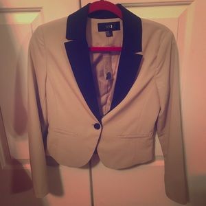 Khaki and Black Blazer